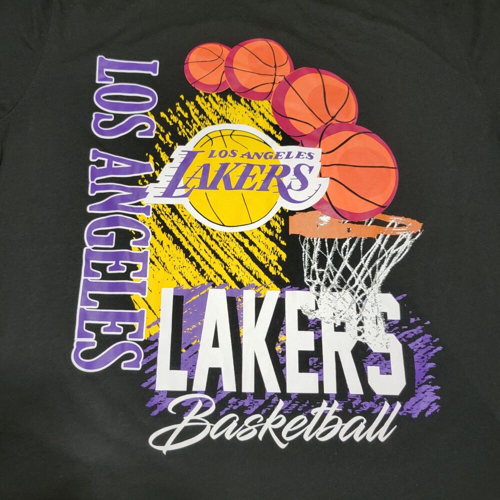 NBA UNK SS Black Unisex Tee LA Lakers Basketball - Size 3X